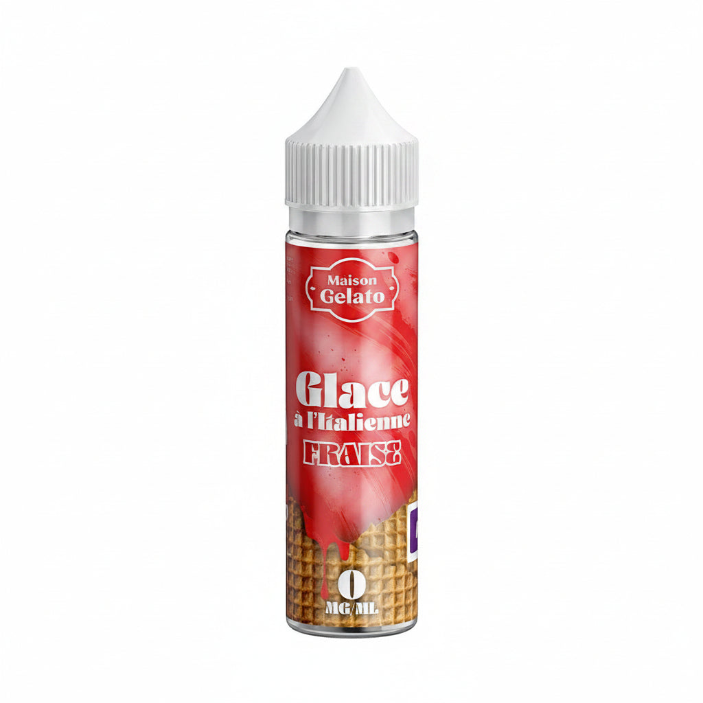 E-liquide Glace à l'italienne Fraise 50ml - Maison Gelato