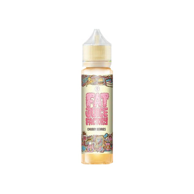 E-liquide Chubby Berries 50 ml - Pulp. E-liquide Chubby Berries avec flacon transparent et étiquette colorée avec illustrations