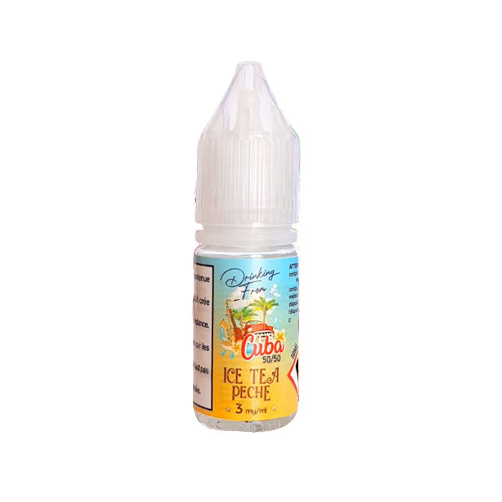 Pack 5 E-liquides Ice Tea Pêche 10ml - Drinking from Cuba