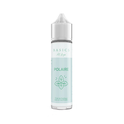 E liquide Menthe Polaire - Les basics. E liquide Menthe Polaire flacon transparent avec étiquette bleu clair