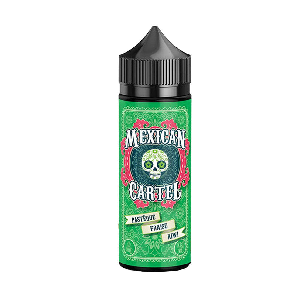 E-liquide Pastèque Fraise Kiwi 100 ml - Mexican Cartel. E-liquide Pastèque Fraise Kiwi 100 ml avec flacon vert et bouchon noir